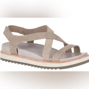 Merrell Women's Juno Backstrap Sandals Size 11 - Leather Nubuck Moon Grey New